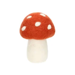 Warm Wonen|Herfst Decoratie*DILLE & KAMILLE Grote paddenstoel, vilt, rood, ca. 14 cm