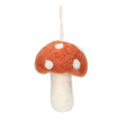 Warm Wonen|Herfst Decoratie*DILLE & KAMILLE Hanger paddenstoel, vilt, rood met witte stippen