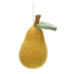 Warm Wonen|Herfst Decoratie*DILLE & KAMILLE Hanger peer, vilt, geel