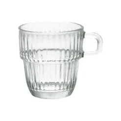 Glazen*DILLE & KAMILLE Hittebestendig glas met oor, geribbeld, 250 ml