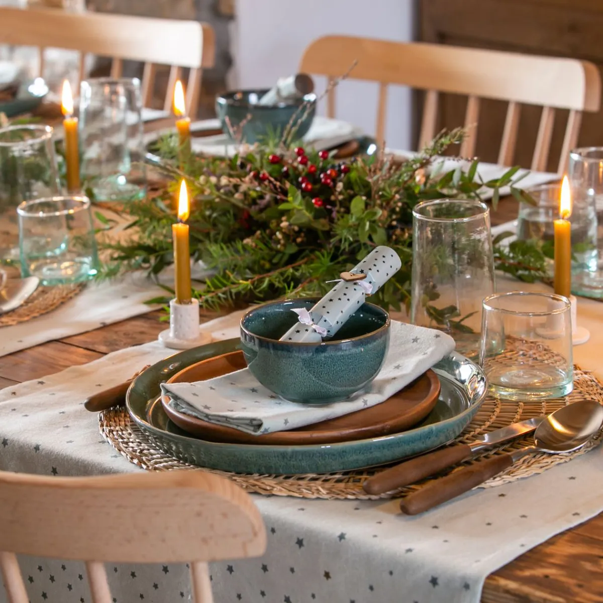 Tinten En Texturen|Herfst Decoratie*DILLE & KAMILLE Houten bord, acacia, Ø 35 cm
