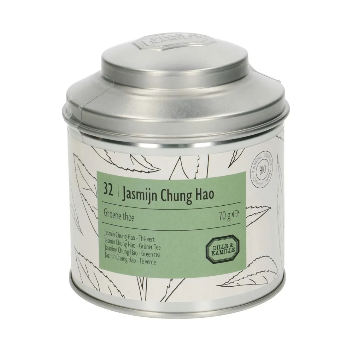 Thee*DILLE & KAMILLE Jasmijn Chung Hao, biologisch, groene thee, blik, 70 gram