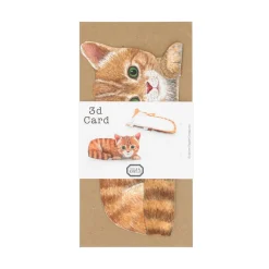 Kaarten|Kaarten*DILLE & KAMILLE Kaart 3D met envelop, kat