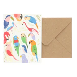Kaarten|Verjaardagskaarten*DILLE & KAMILLE Kaart met envelop, verjaardag, tropische vogels