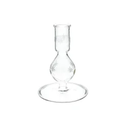 Kandelaars*DILLE & KAMILLE Kandelaar, glas, ster, 12,5 cm
