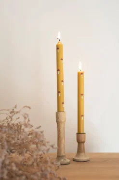 Warm Wonen|Herfst Decoratie*DILLE & KAMILLE Kandelaar, mangohout, groot