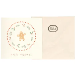 Kaarten|Kaarten*DILLE & KAMILLE Kerstkaart + envelop, vierkant, koekemannetje