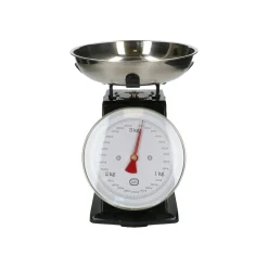 Keukenweegschalen*DILLE & KAMILLE Keukenweegschaal, metaal, zwart, 3 kg