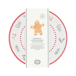 Koekjes*DILLE & KAMILLE Koekblik, luchtdicht, gevuld met koekemannetjes, speculaas, biologisch, Ø 17 x 7 cm