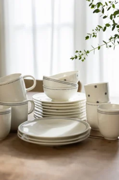 Soepkommen|Serviessets*DILLE & KAMILLE Kom met bloemetjes, organisch, porselein, Ø 12 cm