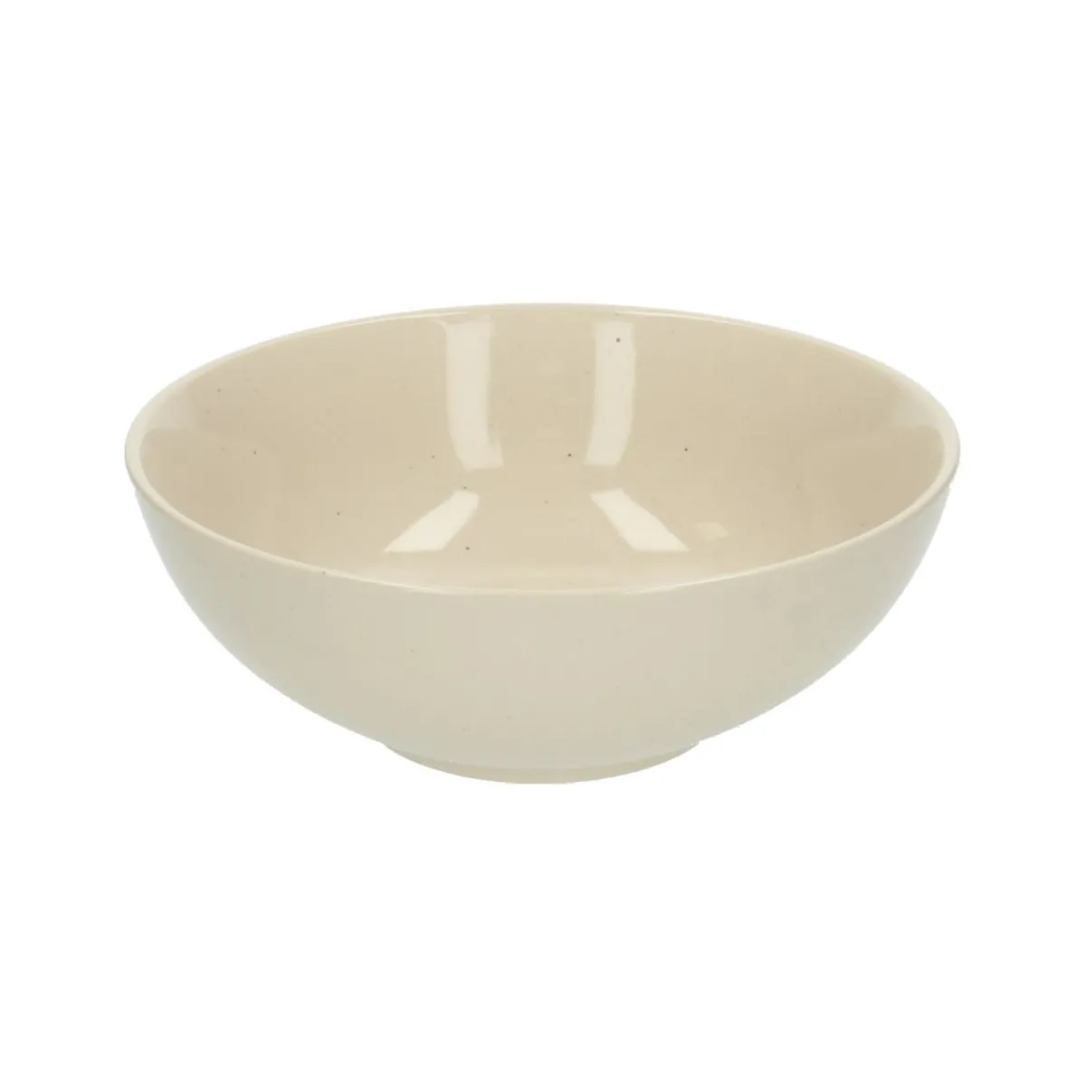 Schalen|Soepkommen*DILLE & KAMILLE Kom, steengoed, beige, spikkel, Ø 17,5 cm, laag
