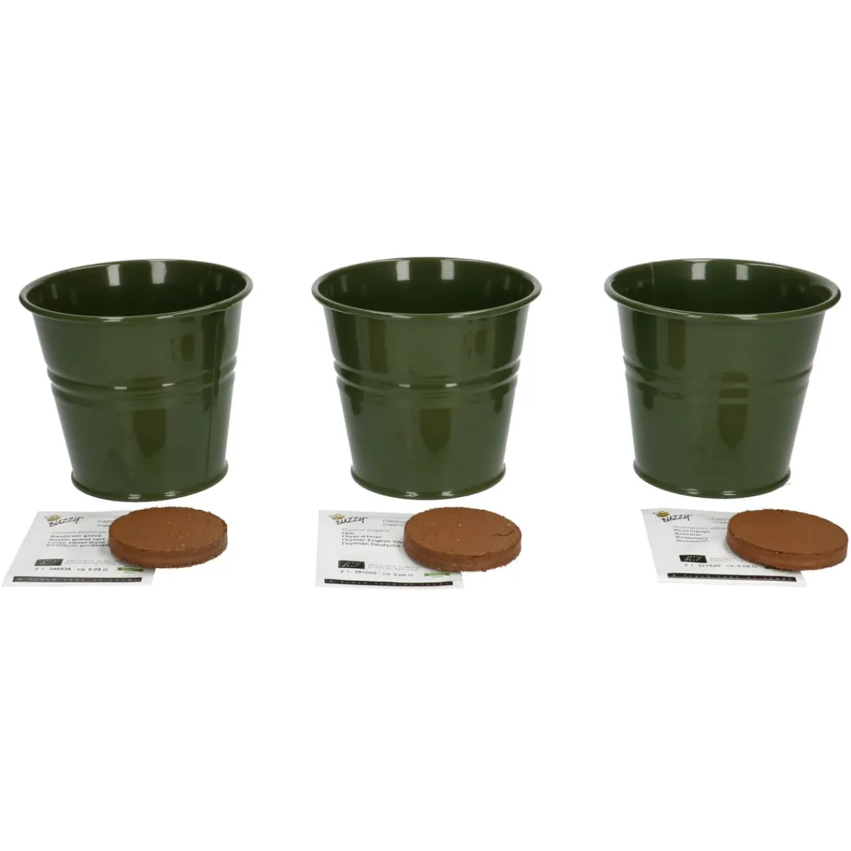 Zaaien*DILLE & KAMILLE Kweekset tuinkruiden, biologisch, set van 3 potjes