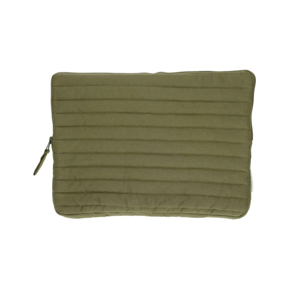 Laptop Hoezen En Etuis*DILLE & KAMILLE Laptophoes, katoen, mosgroen, 13 inch