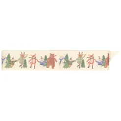 Touw*DILLE & KAMILLE Lint, dansende dieren, 2,5 x 300 cm