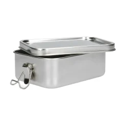 Brooddoos*DILLE & KAMILLE Lunchbox met siliconen ring, RVS, 850 ml