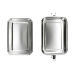 Brooddoos*DILLE & KAMILLE Lunchbox met siliconen ring, RVS, 850 ml