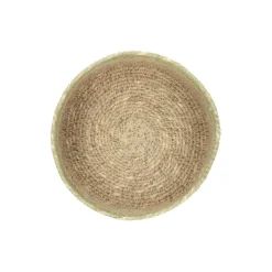Rieten Manden*DILLE & KAMILLE Mandje naturel, zeegras, groen, Ø15 cm