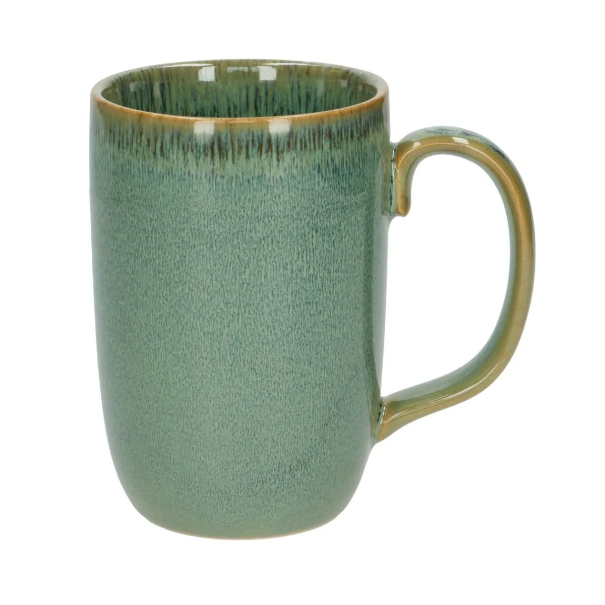Theekopjes|Bekers En Mokken*DILLE & KAMILLE Mok hoog reactieve glazuur, steengoed, groen, 12 cm