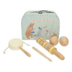 Muziek Maken|Speelgoed Voor 2 Jaar*DILLE & KAMILLE Muziekkoffer, 4 instrumenten, karton en fsc hout
