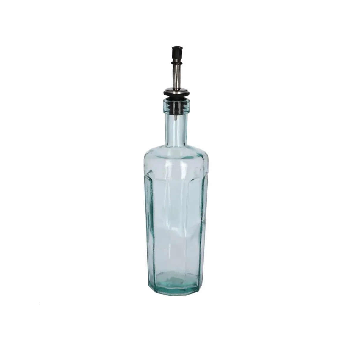 Glazen|Flessen*DILLE & KAMILLE Olie- of azijnfles met facetten, gerecycled glas, 500 ml