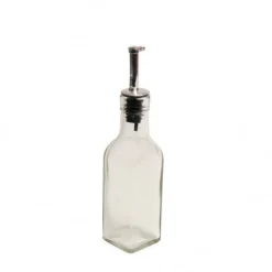 Flessen*DILLE & KAMILLE Olie- of azijnflesje, glas, vierkant, 175 ml