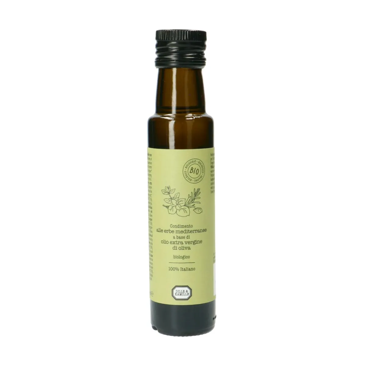 Olijfolie|Italiaans Koken*DILLE & KAMILLE Olijfolie extra vierge, met mediterrane kruiden, biologisch, 100 ml