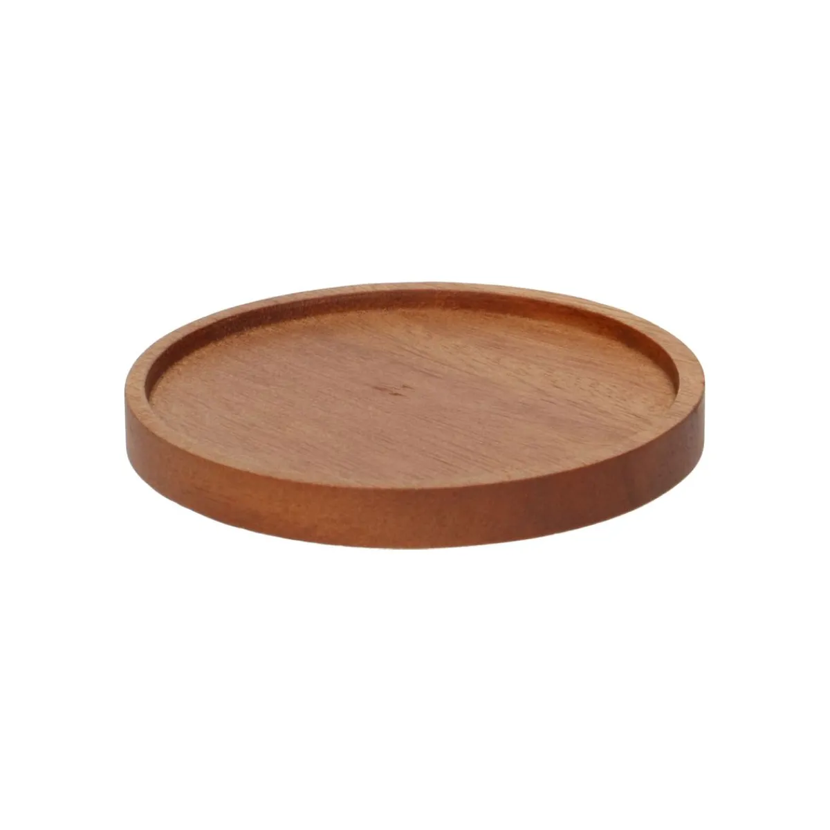 Onderzetters*DILLE & KAMILLE Onderzetter rond, donker acaciahout, Ø 9,5 cm