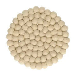 Warm Wonen|Herfst Decoratie*DILLE & KAMILLE Onderzetter, vilt, kiezel, Ø 21 cm