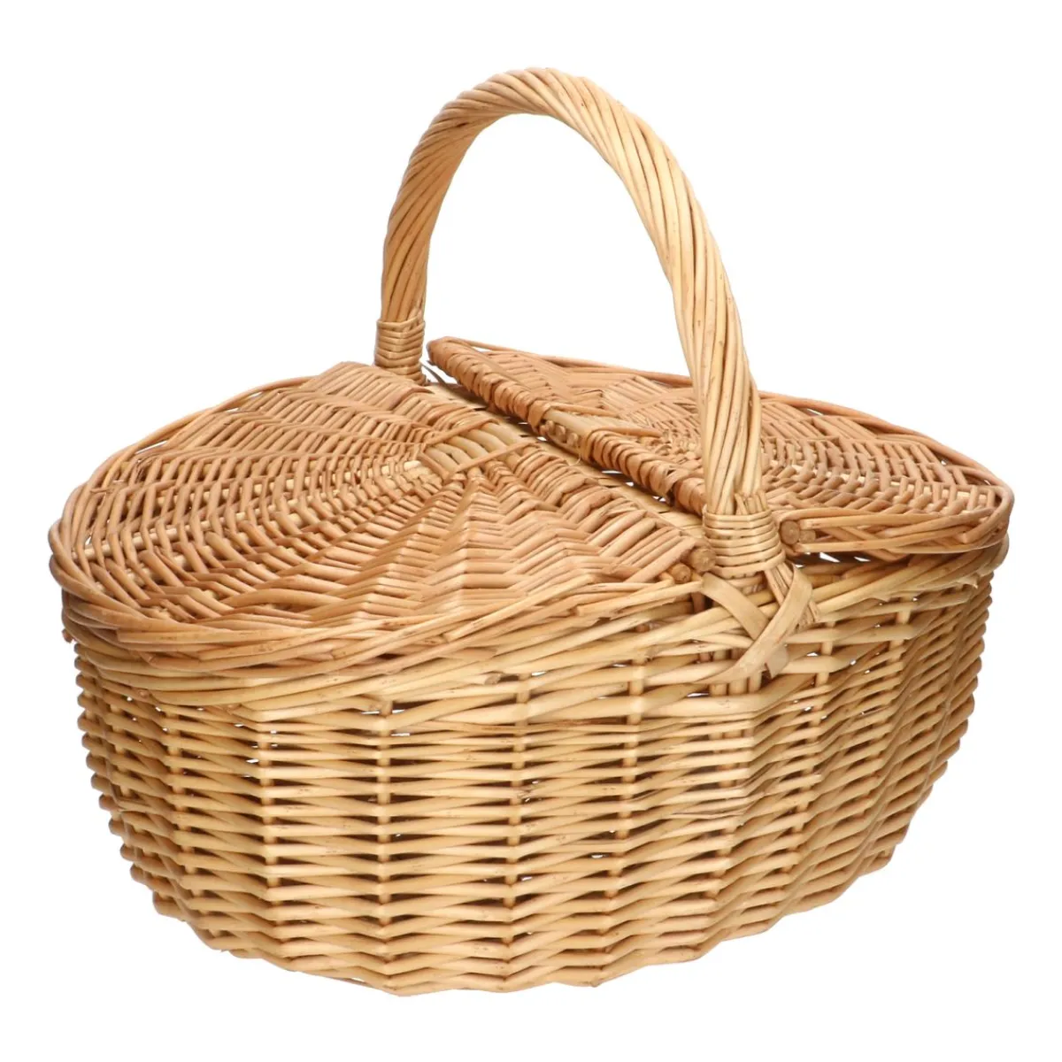 Picknick|Rieten Manden*DILLE & KAMILLE Picknickmand, wilgenteen, ovaal
