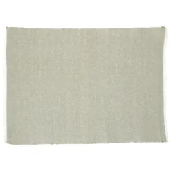 Placemats*DILLE & KAMILLE Placemat franjes, GOTS bio-katoen, olijfgroen, 35 x 50 cm