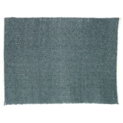 Placemats*DILLE & KAMILLE Placemat franjes, GOTS bio-katoen, blauw, 35 x 50 cm
