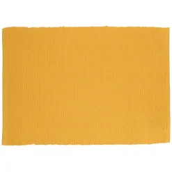 Placemats*DILLE & KAMILLE Placemat geribbeld, GOTS bio-katoen, okergeel, 35 x 50 cm