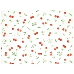 Placemats*DILLE & KAMILLE Placemat geribbeld, GOTS bio-katoen, kersen, 35 x 50 cm