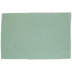 Placemats*DILLE & KAMILLE Placemat geribbeld, GOTS bio-katoen, groengrijs, 35 x 50 cm
