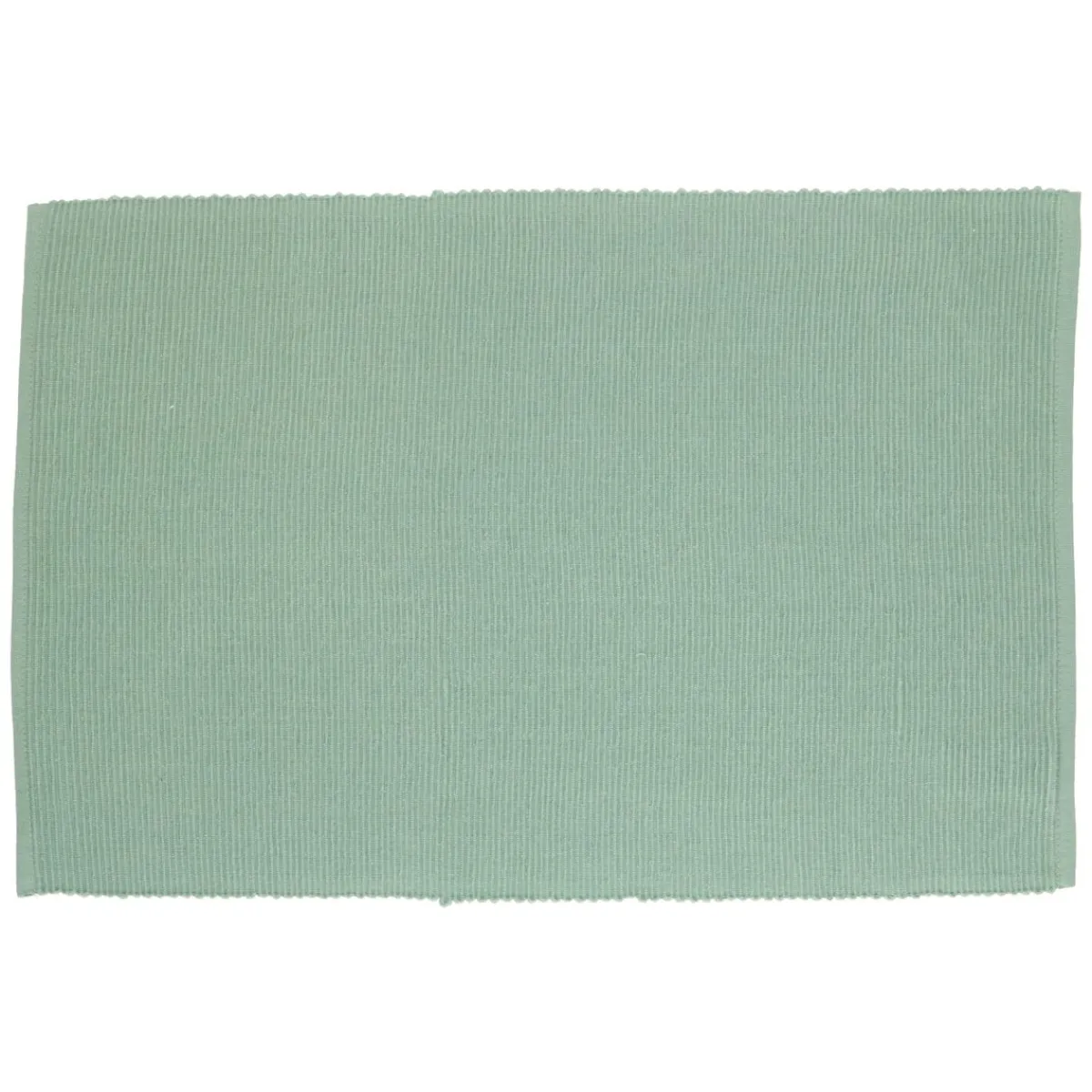 Placemats*DILLE & KAMILLE Placemat geribbeld, GOTS bio-katoen, groengrijs, 35 x 50 cm