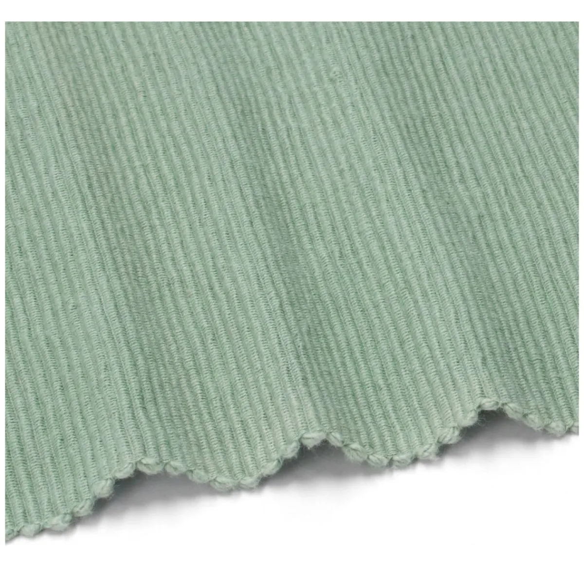 Placemats*DILLE & KAMILLE Placemat geribbeld, GOTS bio-katoen, groengrijs, 35 x 50 cm