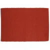Placemats*DILLE & KAMILLE Placemat geribbeld, GOTS bio-katoen, bordeaux rood, 35 x 50 cm