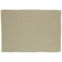 Placemats*DILLE & KAMILLE Placemat geribbeld, GOTS bio-katoen, olijfgroen, 35 x 50 cm