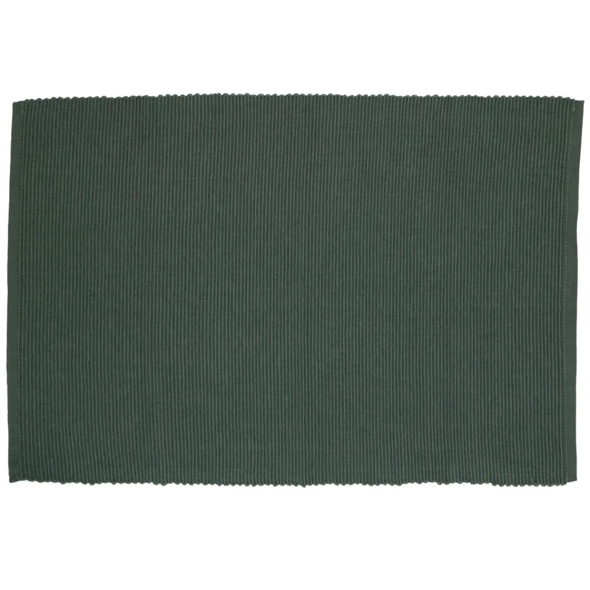 Placemats*DILLE & KAMILLE Placemat geribbeld, GOTS bio-katoen, donkergroen, 35 x 50 cm