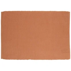 Placemats*DILLE & KAMILLE Placemat geribbeld, GOTS bio-katoen, bruin, 35 x 50 cm