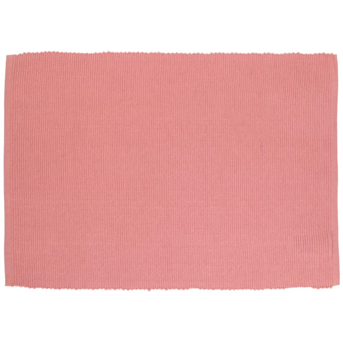 Placemats*DILLE & KAMILLE Placemat geribbeld, GOTS bio-katoen, donker roze, 35 x 50 cm