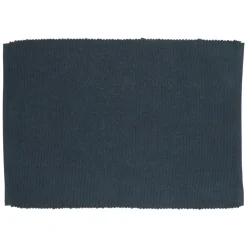 Placemats*DILLE & KAMILLE Placemat geribbeld, GOTS bio-katoen, indigo blauw,35 x 50 cm