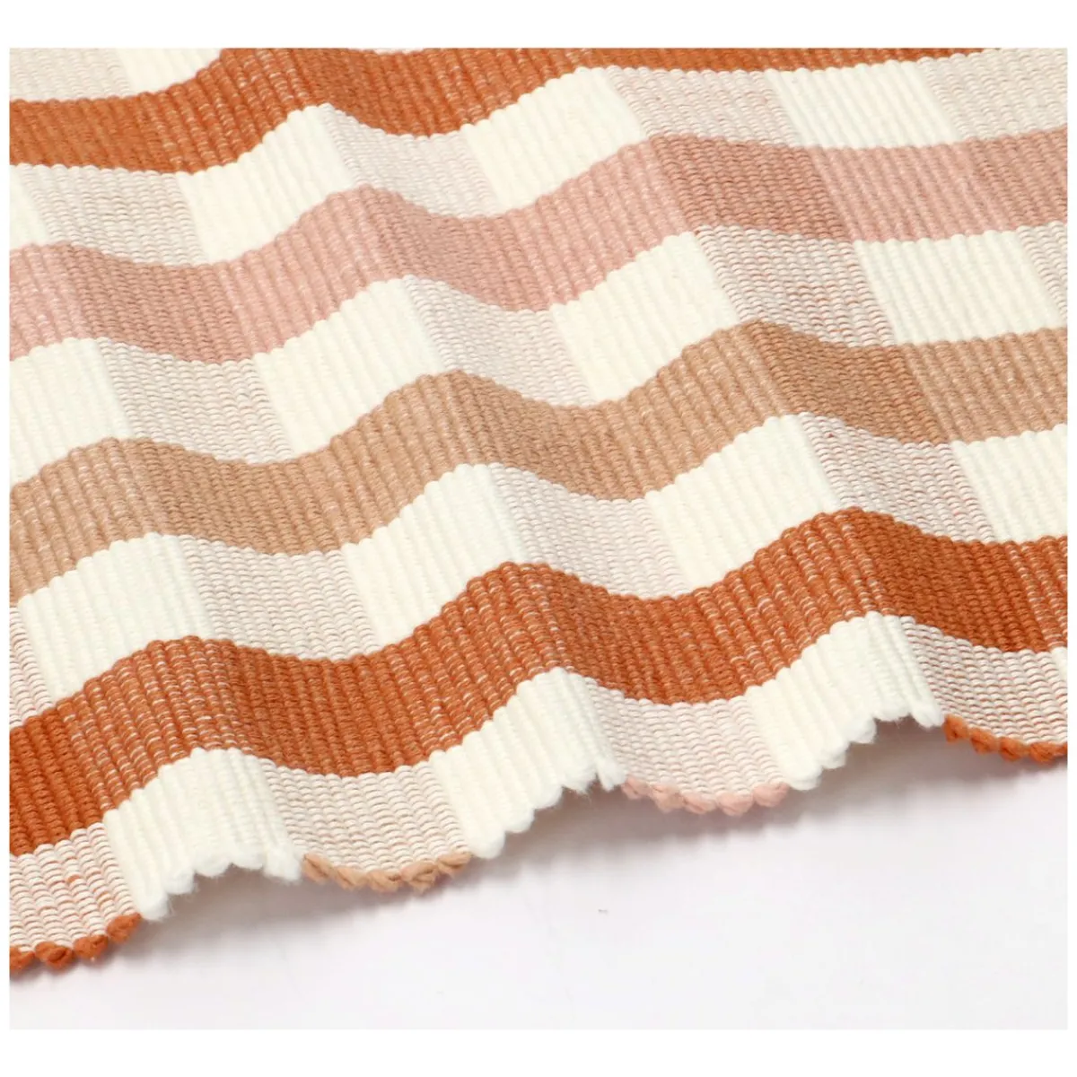 Placemats*DILLE & KAMILLE Placemat geribbeld, GOTS bio-katoen, roze, geruit, 35 x 50 cm
