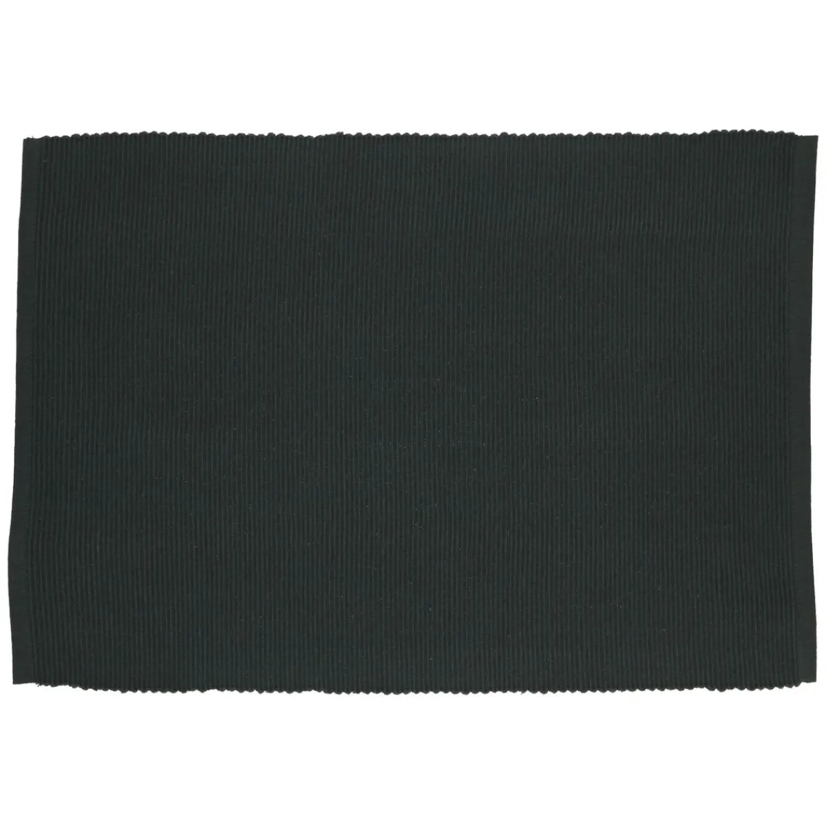 Placemats*DILLE & KAMILLE Placemat geribbeld, GOTS bio-katoen, donkergrijs, 35 x 50 cm