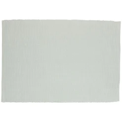 Placemats*DILLE & KAMILLE Placemat geribbeld, GOTS bio-katoen, lichtgrijs, 35 x 50 cm
