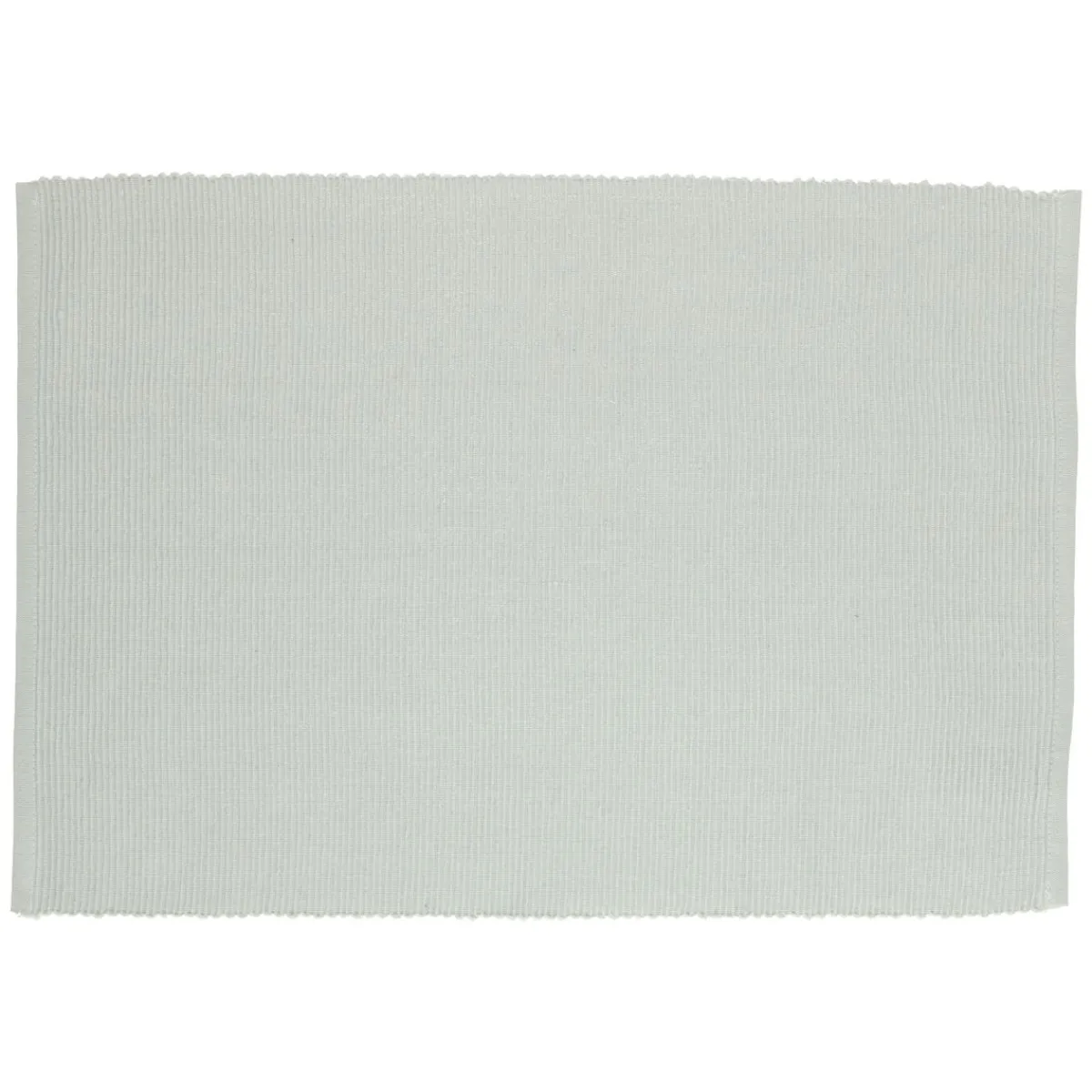Placemats*DILLE & KAMILLE Placemat geribbeld, GOTS bio-katoen, lichtgrijs, 35 x 50 cm