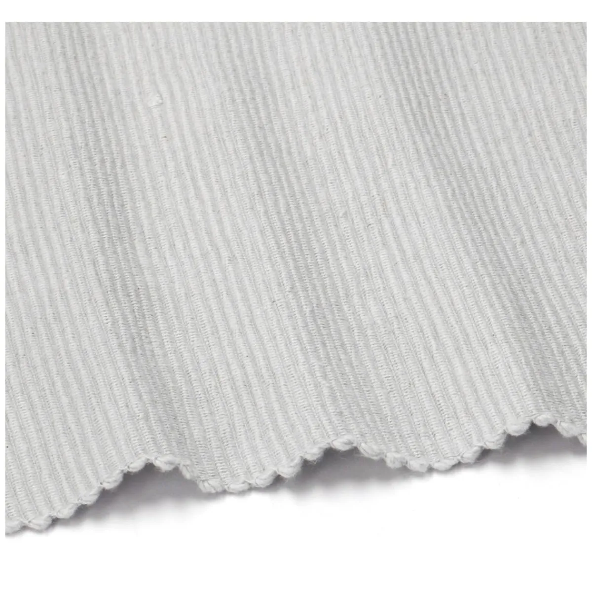 Placemats*DILLE & KAMILLE Placemat geribbeld, GOTS bio-katoen, lichtgrijs, 35 x 50 cm
