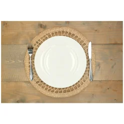 Placemats*DILLE & KAMILLE Placemat rond, open, zeegras, Ø 38 cm