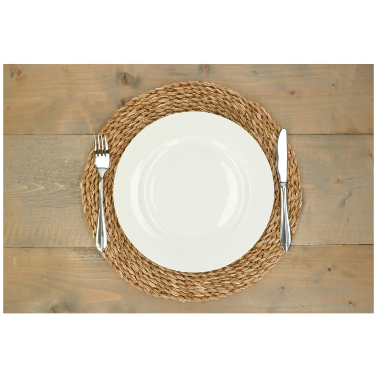 Placemats*DILLE & KAMILLE Placemat rond, zeegras, Ø 38 cm