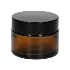 Badkameraccessoires*DILLE & KAMILLE Potje, bruin glas  50 ml